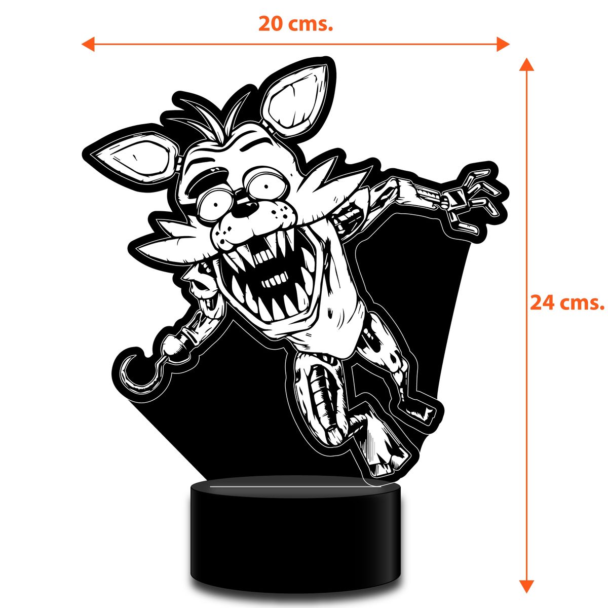 GENERICO - Lampará 3D Foxy Five Nights at Freddys c/ control remoto