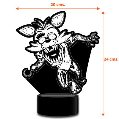 Imagen 2 del producto Lampará 3D Foxy Five Nights at Freddys c/ control remoto