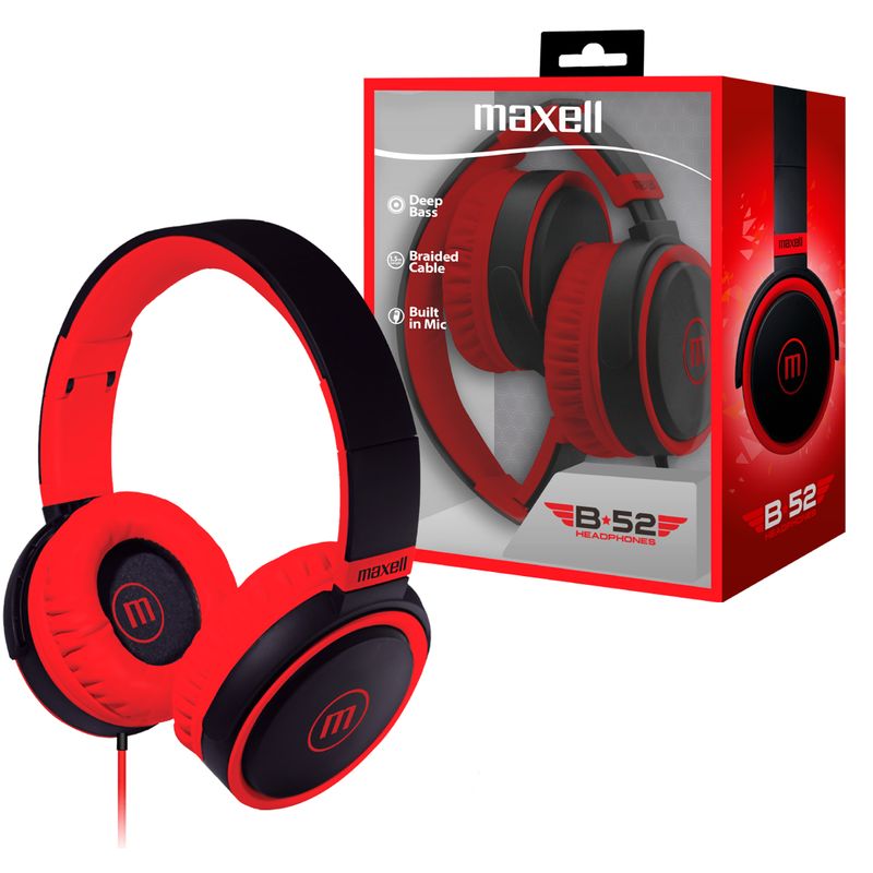MAXELL - Audifono Plegable HP-B52 Maxell Ajustable Bajo Profundo TRRS