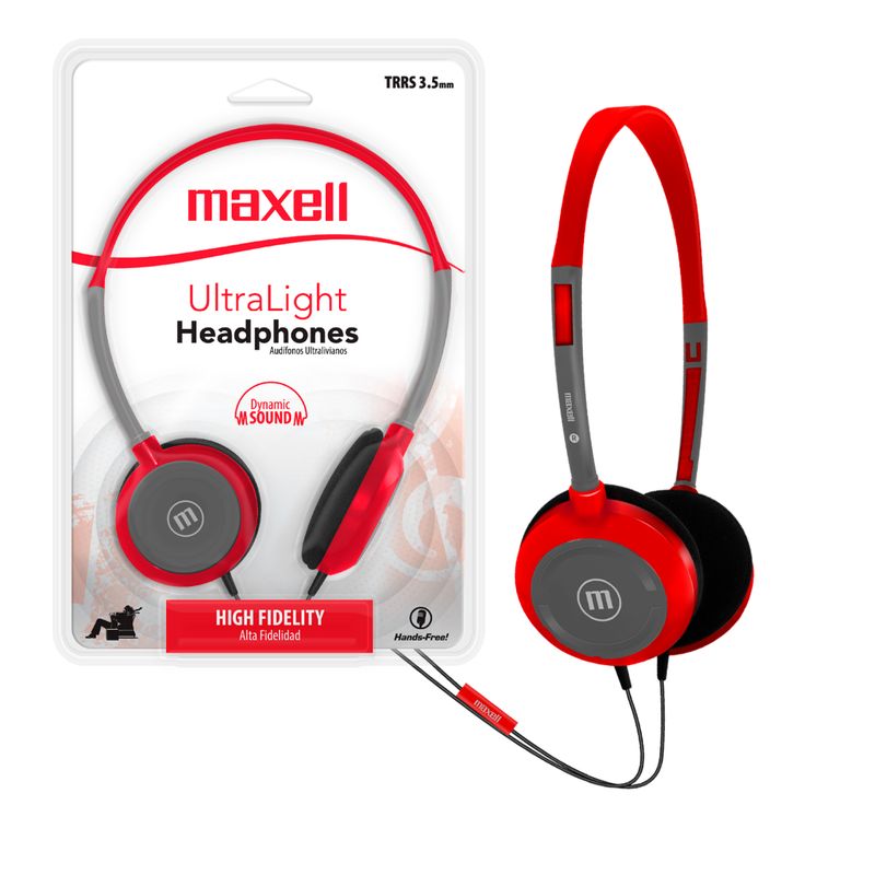 MAXELL - Audifonos HP-200 Maxell TRSS Ultralight headphones Dynamic