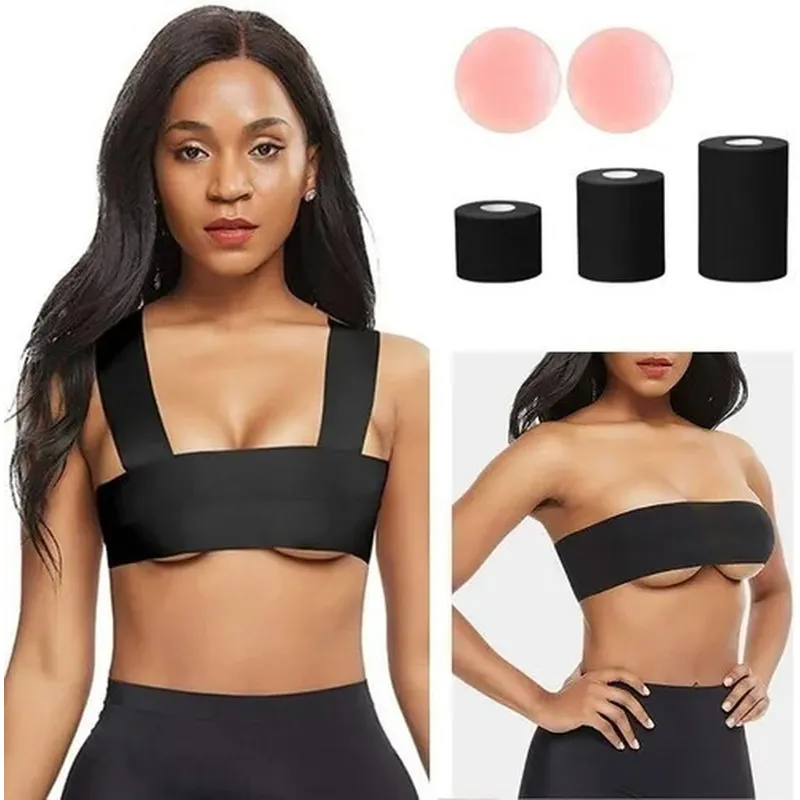 PARTYGLOBOS - Cinta Modeladora Sostén Y Levanta Senos - Negro