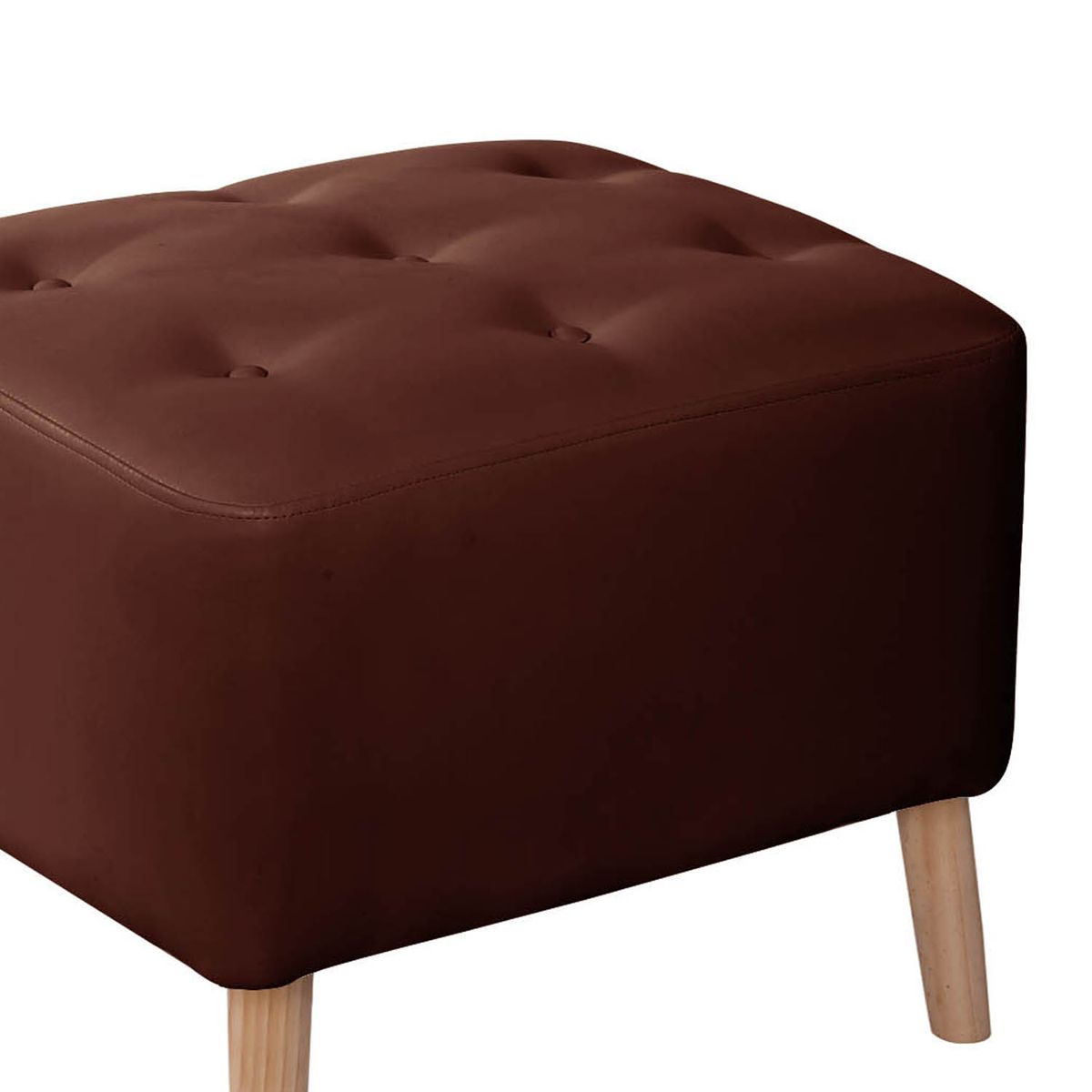 LATAM HOME - Pouf Lyon PU Chocolate