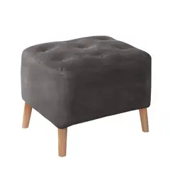 LATAM HOME - POUF LYON CUERO KENTUCKY GRIS