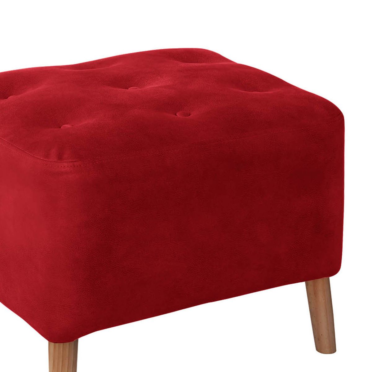 LATAM HOME - Pouf Lyon Cuero Kentucky Rojo