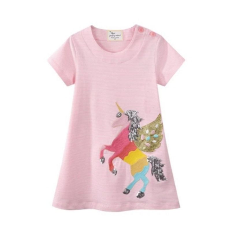 JUMP KIDS - Vestido Manga Corta Niña Unicornio Alado Jump Kids
