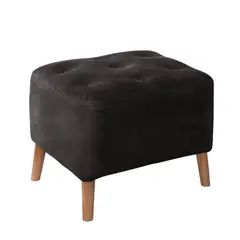 LATAM HOME - Pouf Lyon Cuero Kentucky Negro