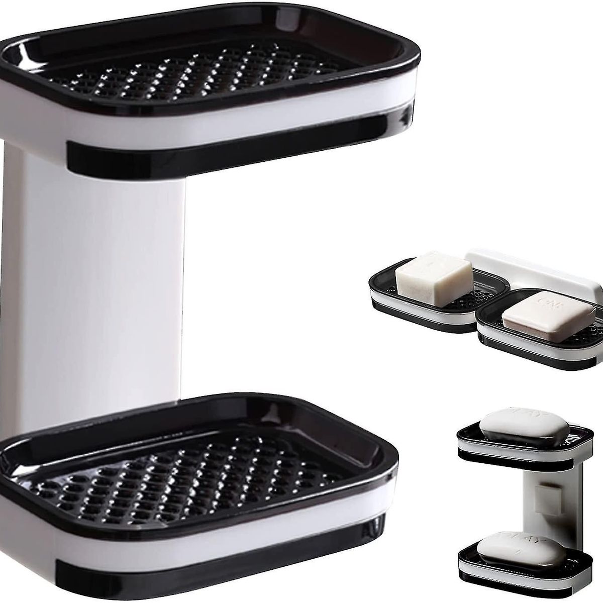 GENERICO - Repisa Jabonera De Baño Con Doble Repisa