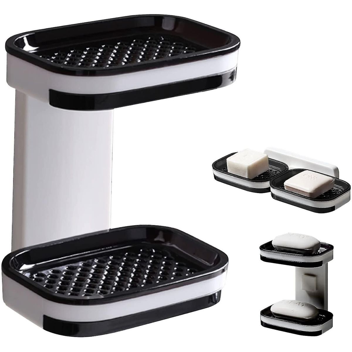 GENERICO - Repisa Jabonera De Baño Con Doble Repisa