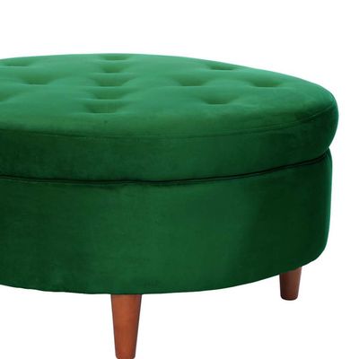 Imagen 2 del producto Puff Paris Circular Verde Velvet