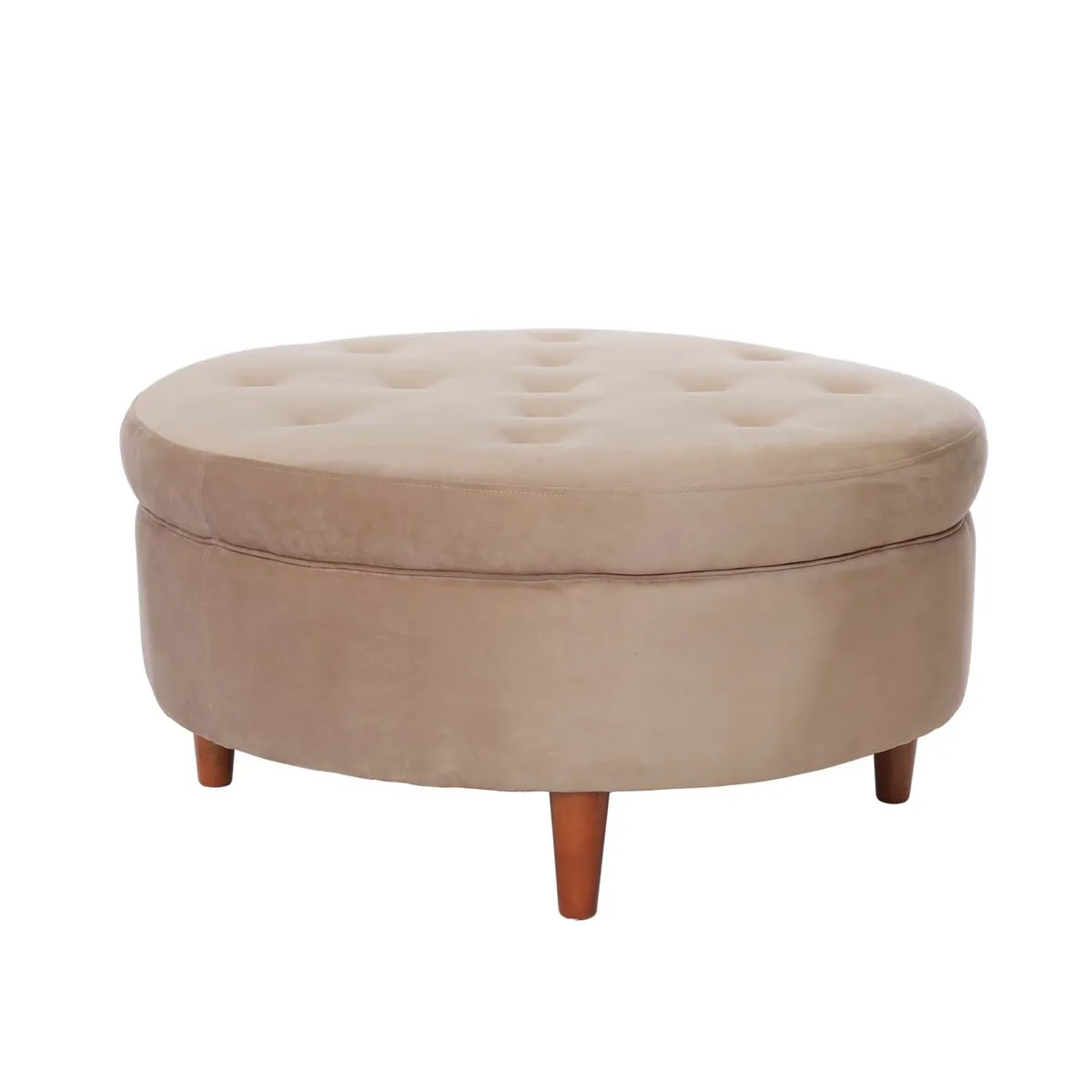 LATAM HOME - Pouf Paris Tela Velvet Beige