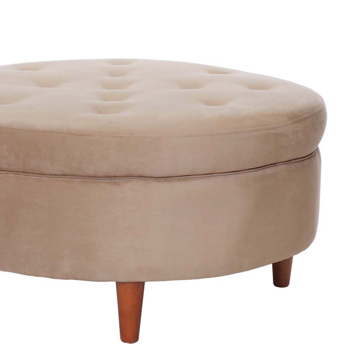 LATAM HOME - Pouf Paris Tela Velvet Beige