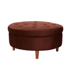 LATAM HOME - POUF PARIS TELA VELVET CHOCOLATE.