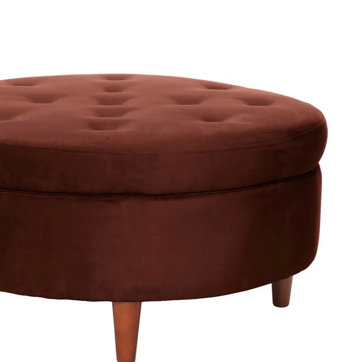 LATAM HOME - POUF PARIS  TELA VELVET CHOCOLATE