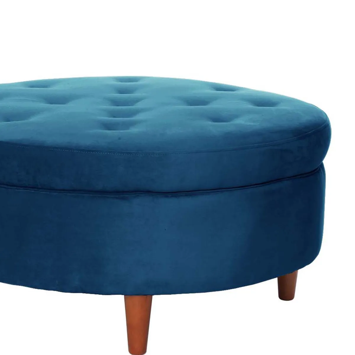 LATAM HOME - Pouf Paris Tela Velvet Azul Petroleo