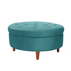LATAM HOME - POUF PARIS TELA VELVET TURQUESA