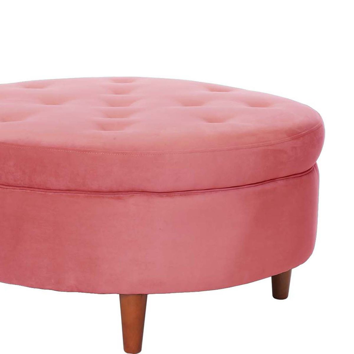 LATAM HOME - Pouf Paris Tela Velvet Palo Rosa
