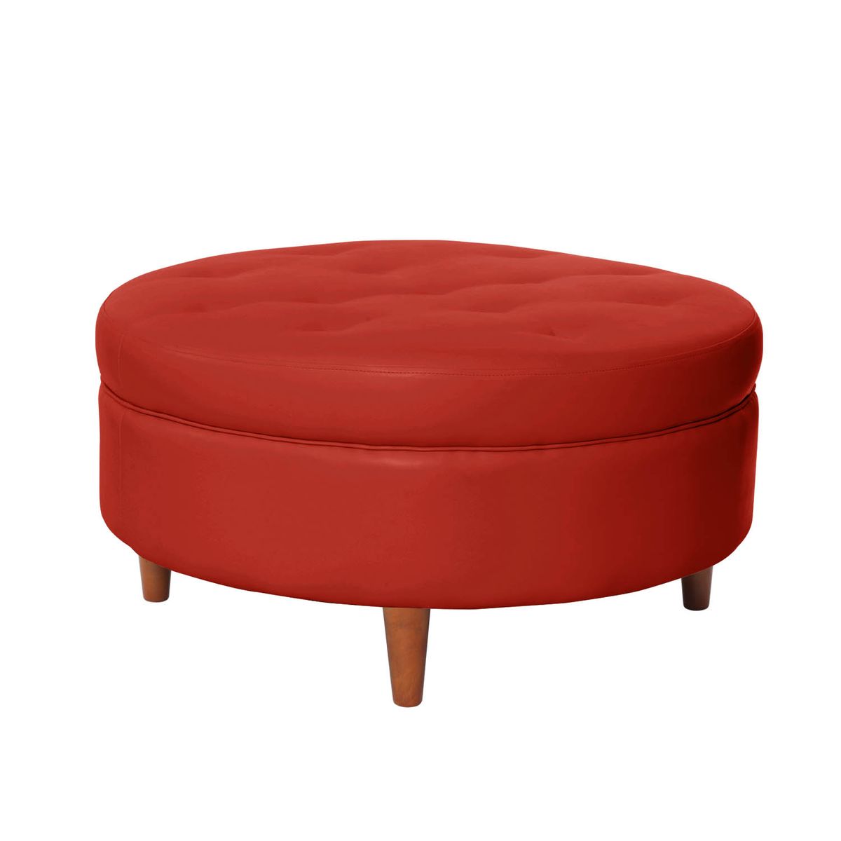 LATAM HOME - POUF PARIS  PU  ROJO