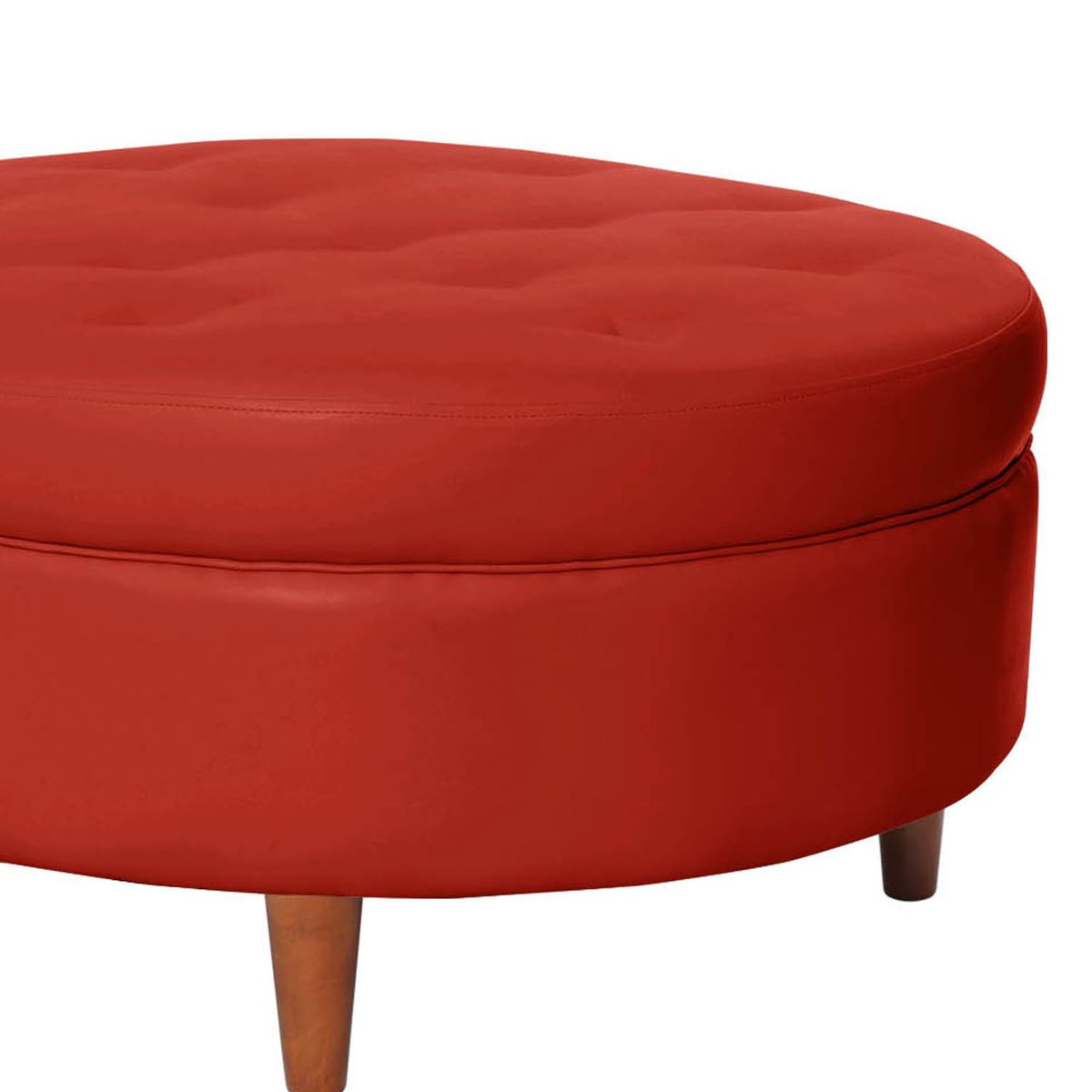 LATAM HOME - POUF PARIS  PU  ROJO