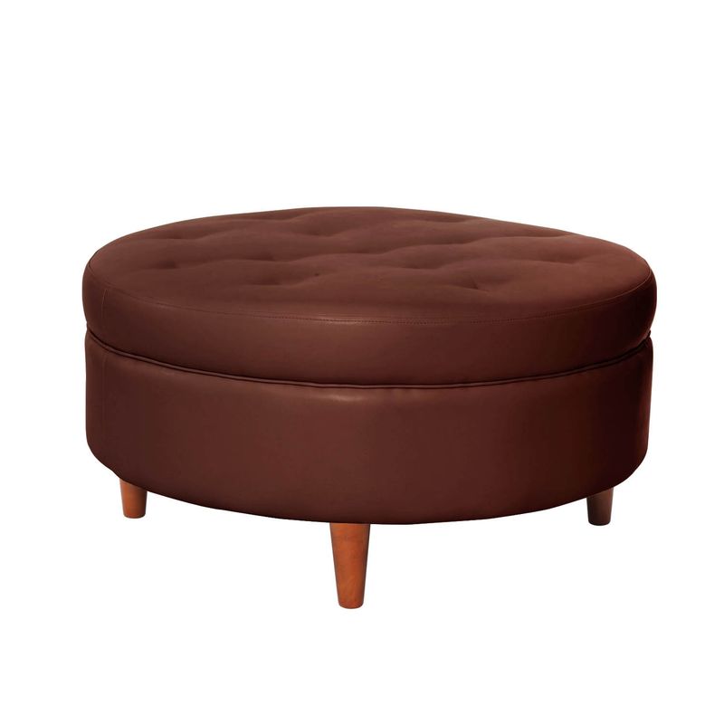 LATAM HOME - POUF PARIS PU CHOCOLATE