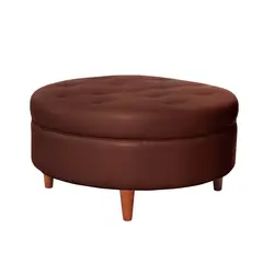 LATAM HOME - POUF PARIS PU CHOCOLATE