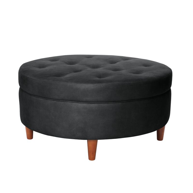 LATAM HOME - POUF PARIS CUERO KENTUCKY NEGRO