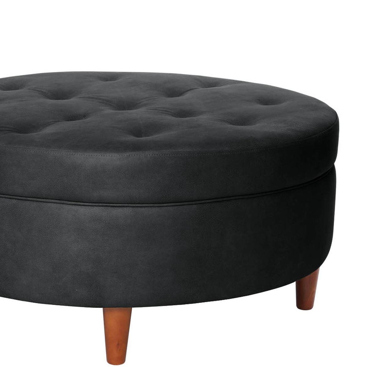 LATAM HOME - Pouf Paris Cuero Kentucky Negro