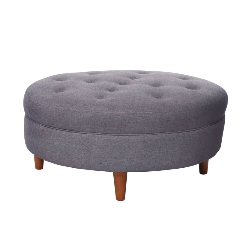 LATAM HOME - POUF PARIS LINO GRIS OSCURO