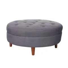 LATAM HOME - POUF PARIS LINO GRIS OSCURO