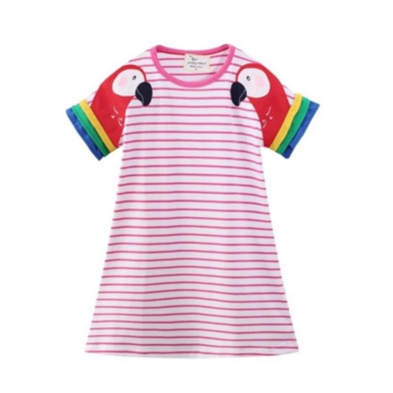 JUMP KIDS - Vestido Manga Corta Niña Loros Jump Kids