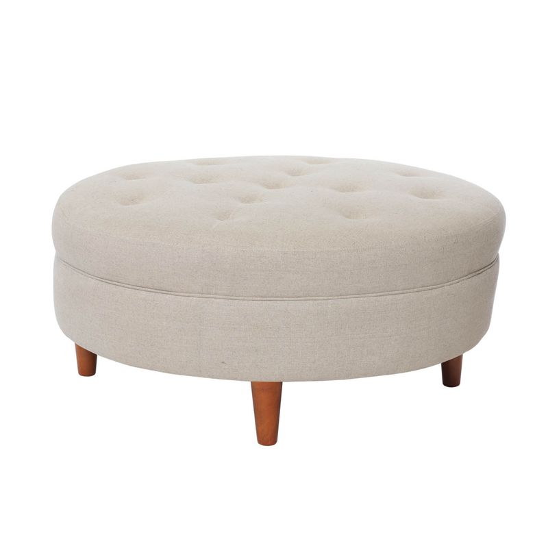 LATAM HOME - POUF PARIS LINO BLANCO