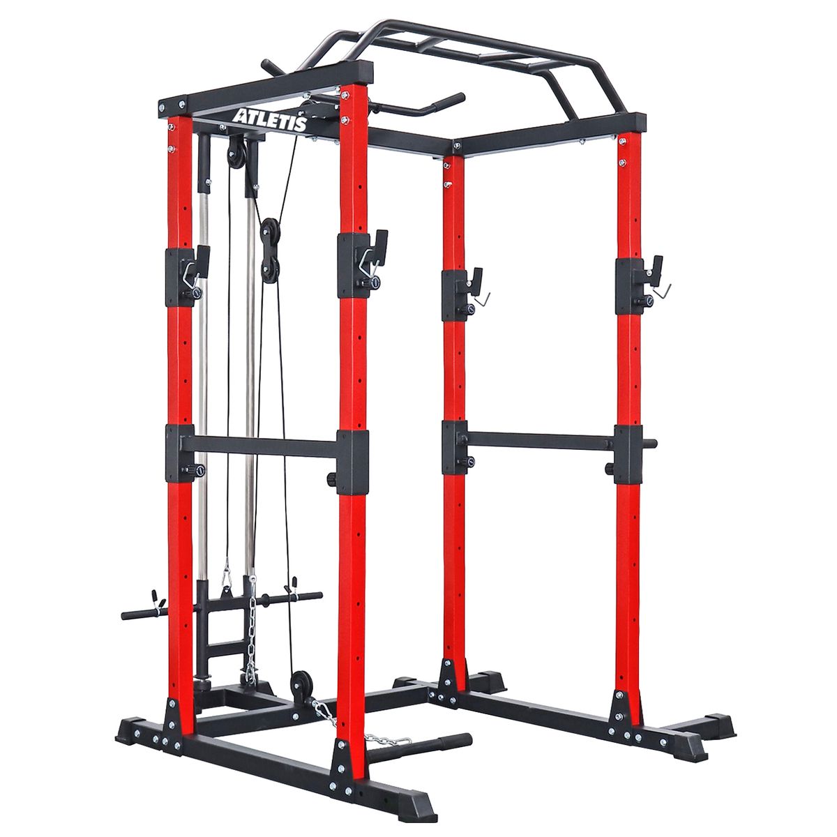 ATLETIS - Jaula Power Rack de Potencia Multifuncional