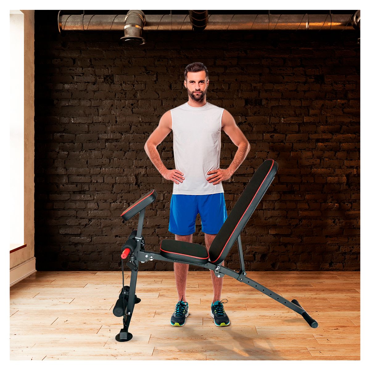 ATLETIS - Banco Multifuncional Entrenamiento Power Bench