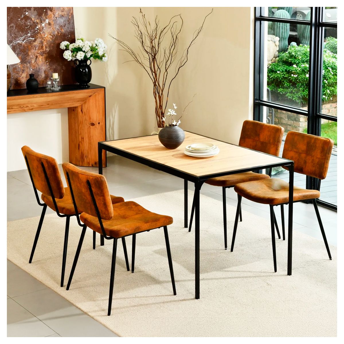 NOVAHUS - Pack 2 Silla Comedor  Karomi Vintage PU