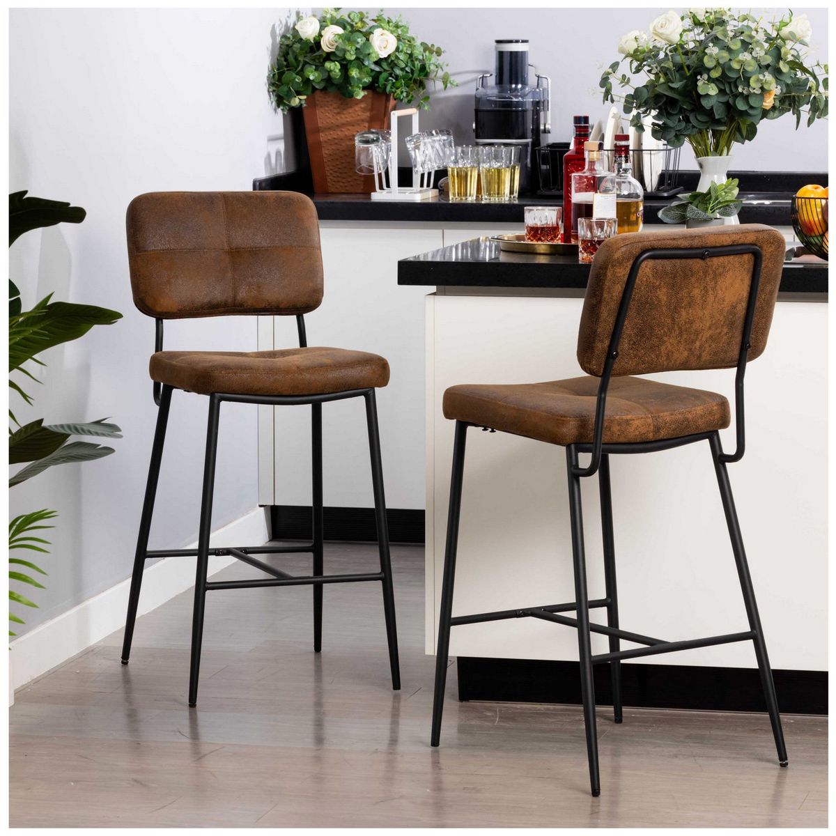 NOVAHUS - Pack 2 Piso de Bar  Vintage Café