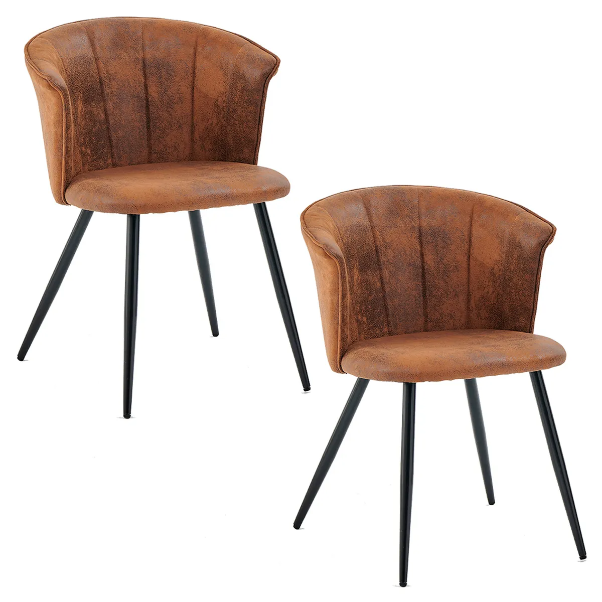 NOVAHUS - Pack 2 Silla comedor Doncic Café