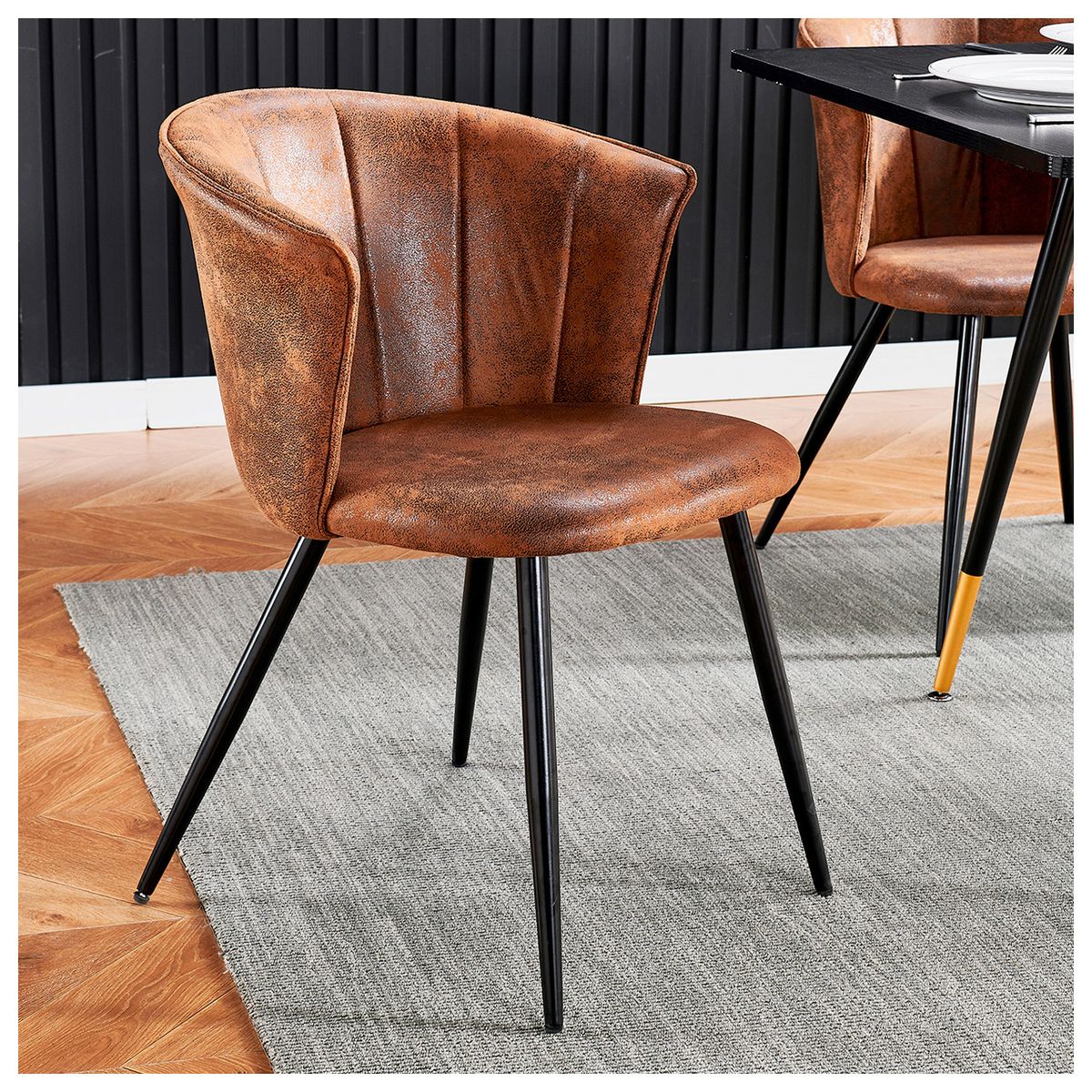 NOVAHUS - Pack 2 Silla comedor Doncic Café