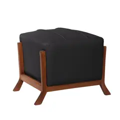 LATAM HOME - Pouf Marsella PU Negro.
