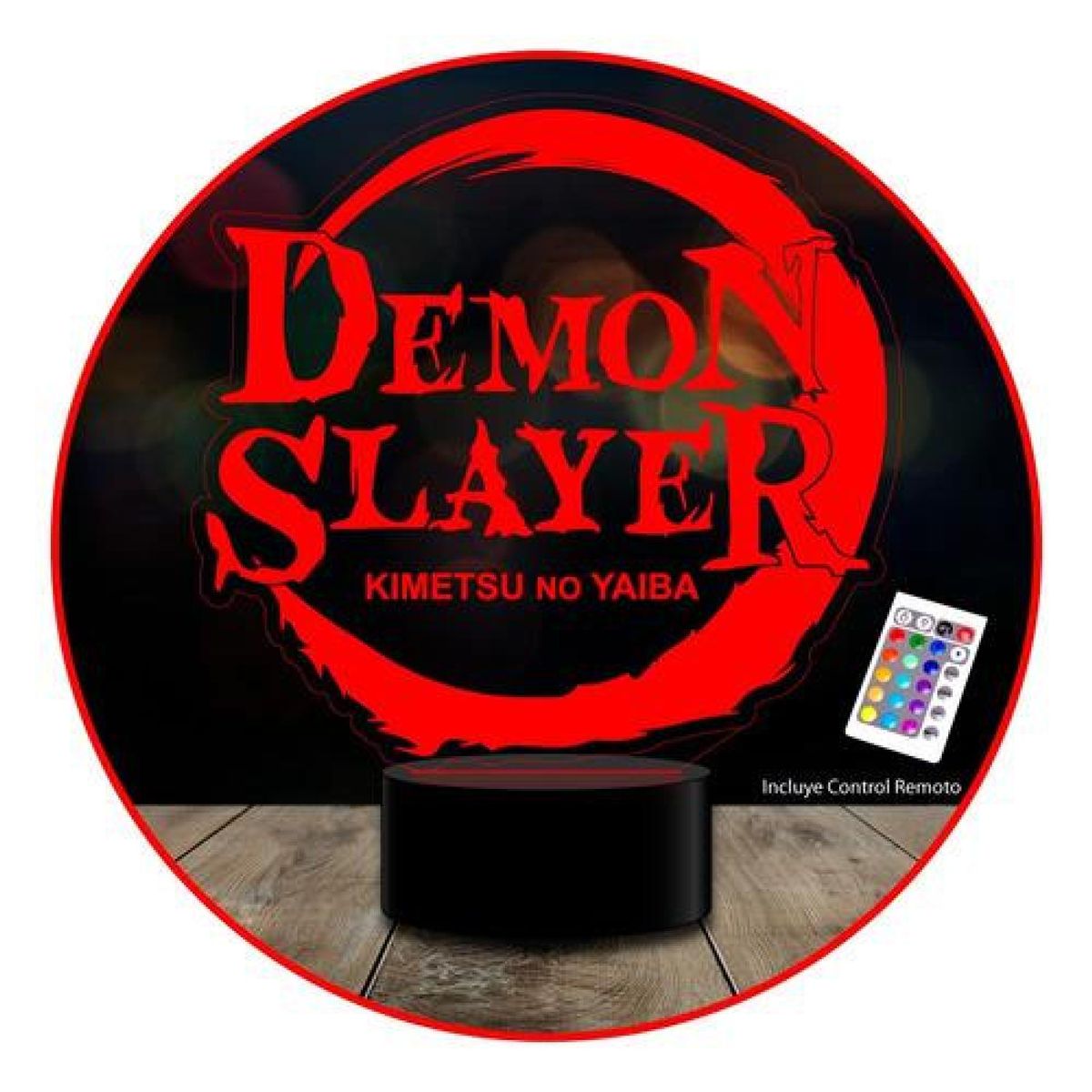 GENERICO - Lampara 3d Demon Slayer Anime 16 Colores C/ Remoto