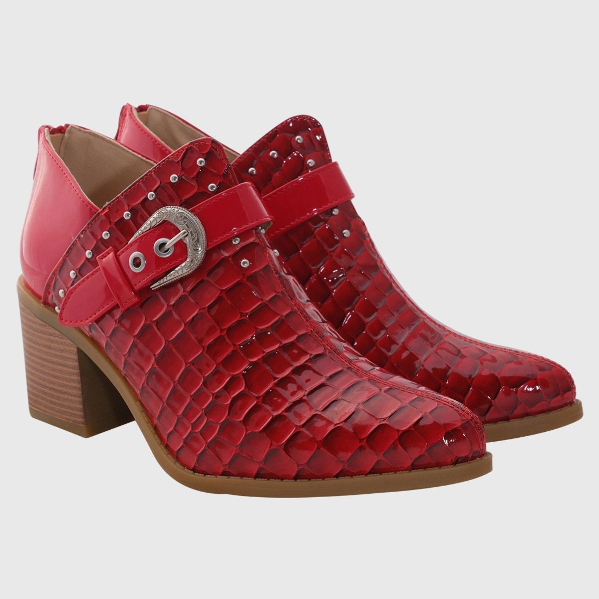 DINASTELLA - Botin campero hebilla Rojo