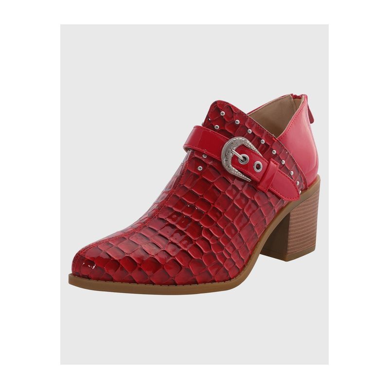 DINASTELLA - Botin campero hebilla Rojo