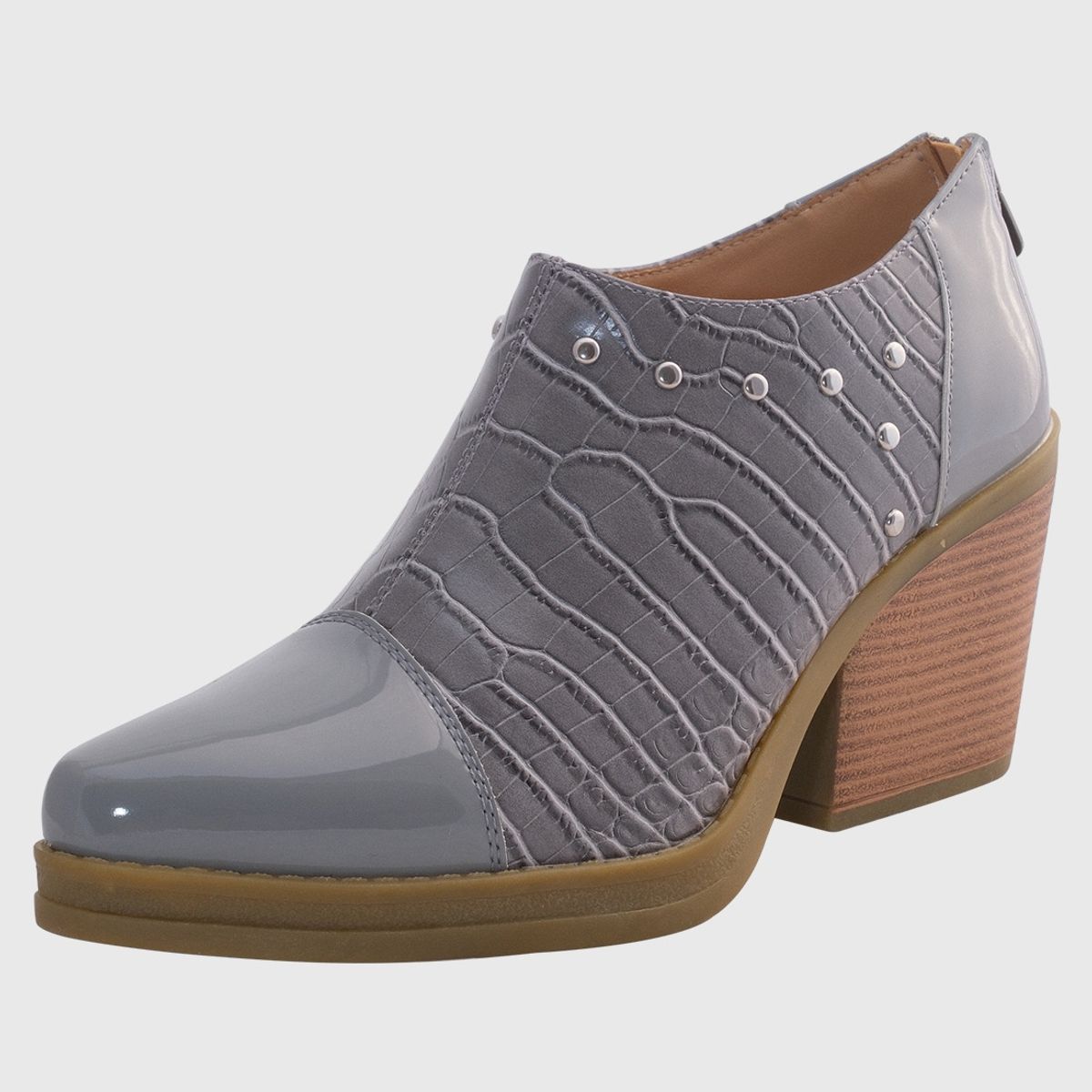 DINASTELLA - Botin puntiagudo tachas Gris