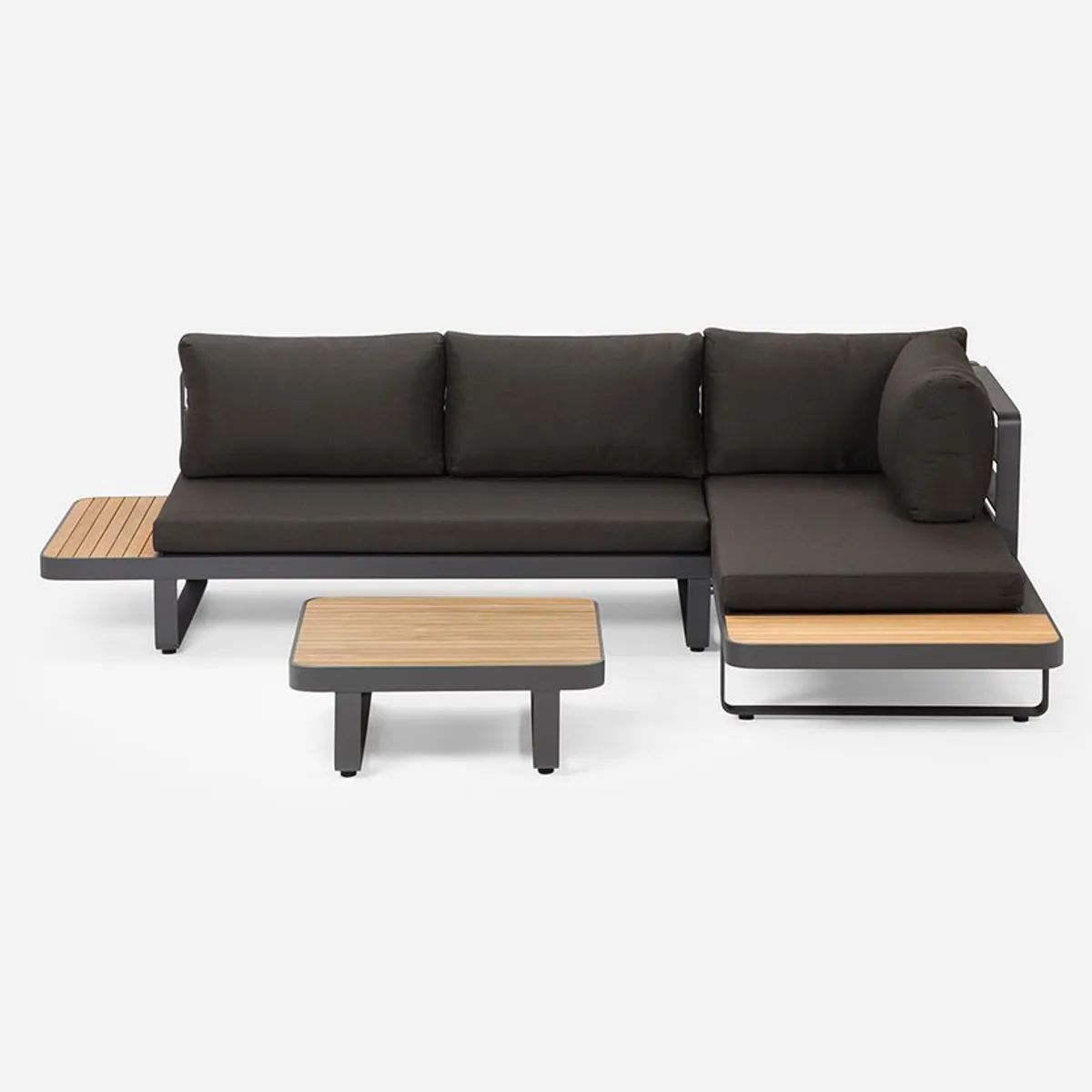 ROSEN - Seccional de Terraza Rosen Cervia 3 Piezas Derecho Negro