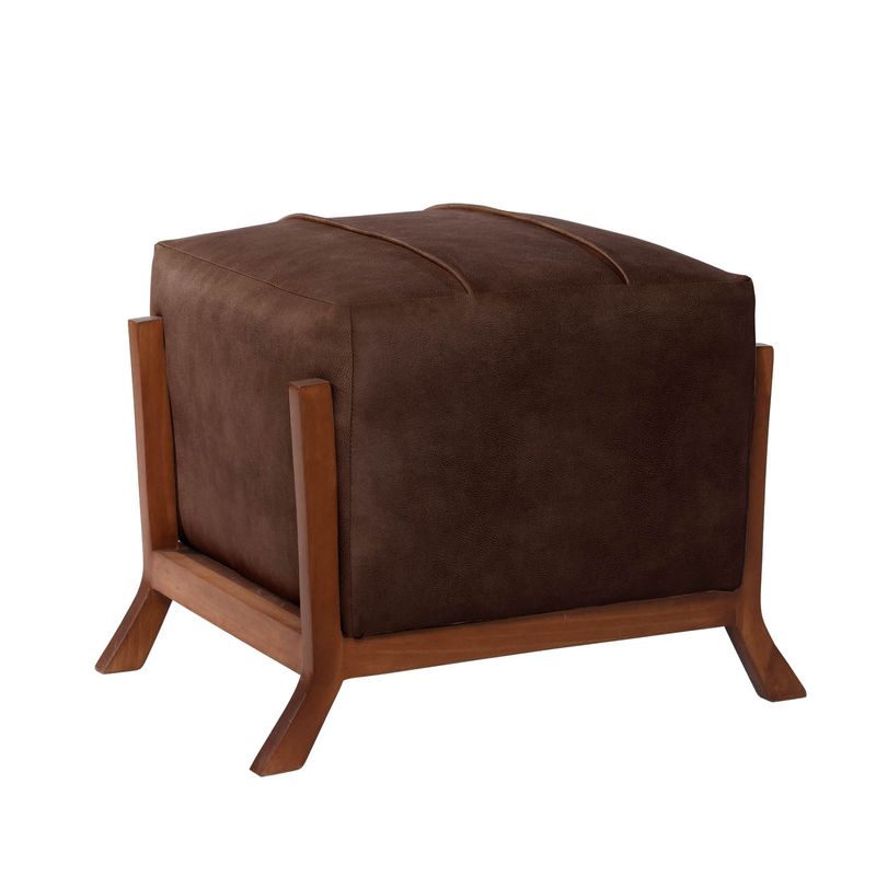 LATAM HOME - POUF MARSELLA  CUERO KENTUCKY CAFE MORO