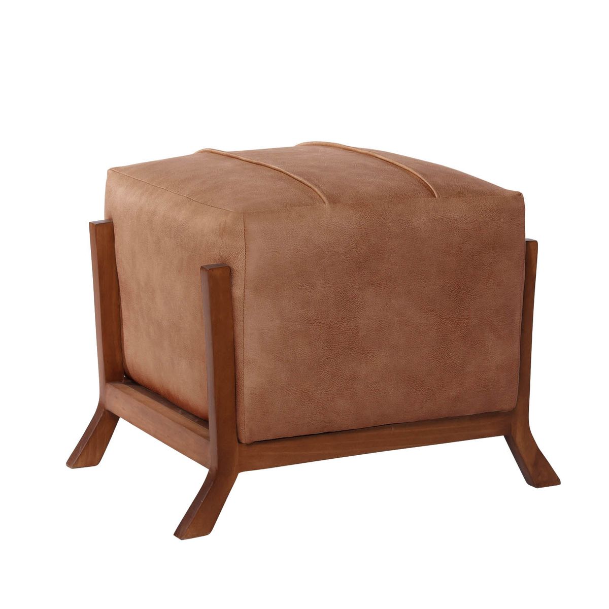 LATAM HOME - Pouf Marsella Cuero Kentucky Café Claro