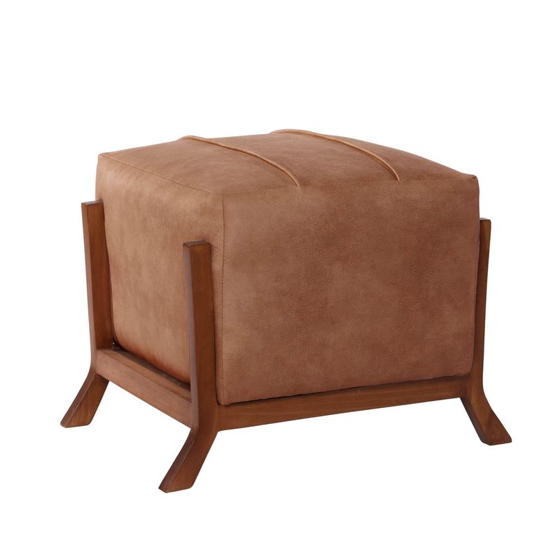 LATAM HOME - POUF MARSELLA CUERO KENTUCKY CAFÉ CLARO