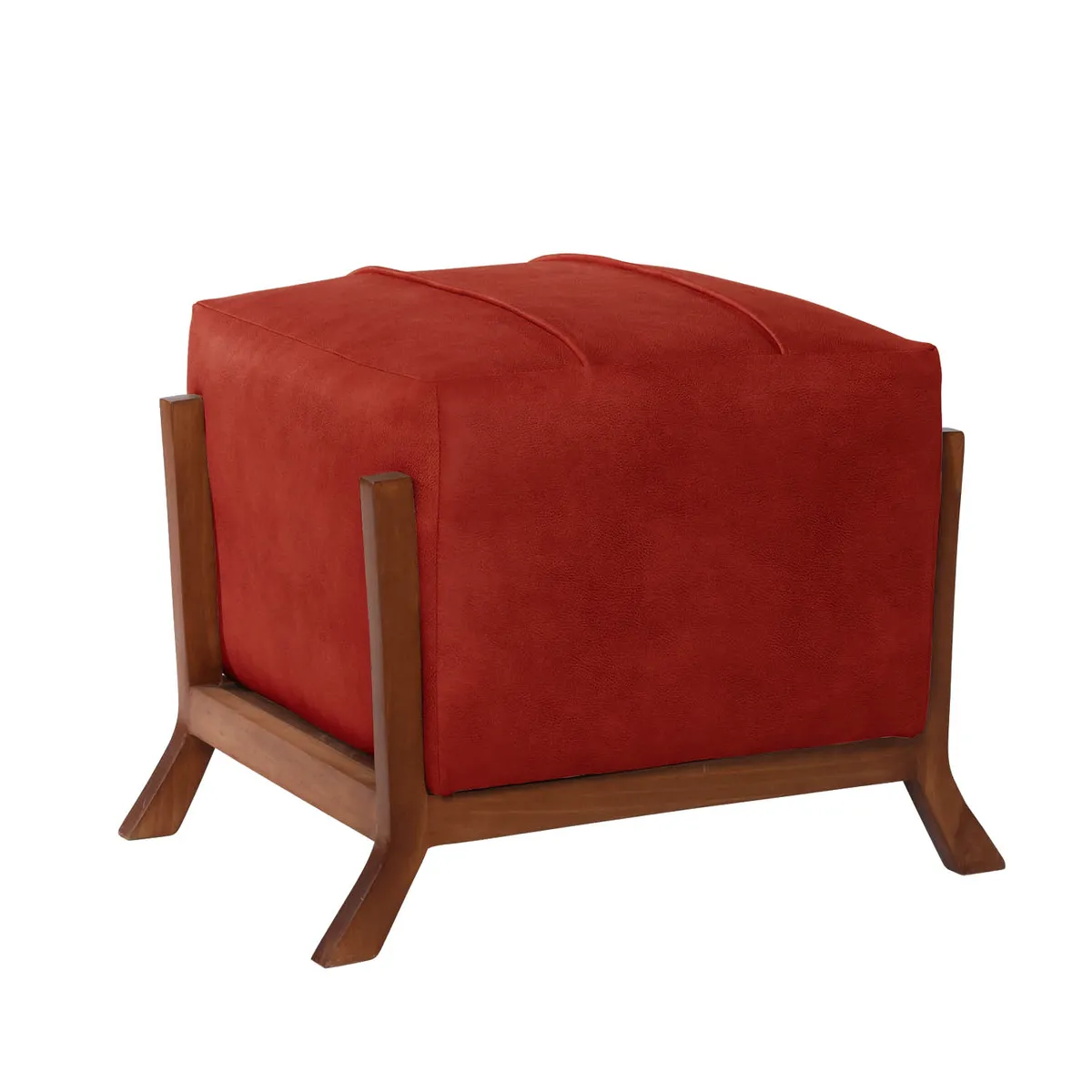 LATAM HOME - Pouf Marsella Cuero Kentucky Rojo