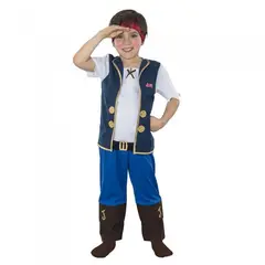 GLAM - DISFRAZ JAKE EL PIRATA PARA NIÑO TALLA 3-4 AÑOS