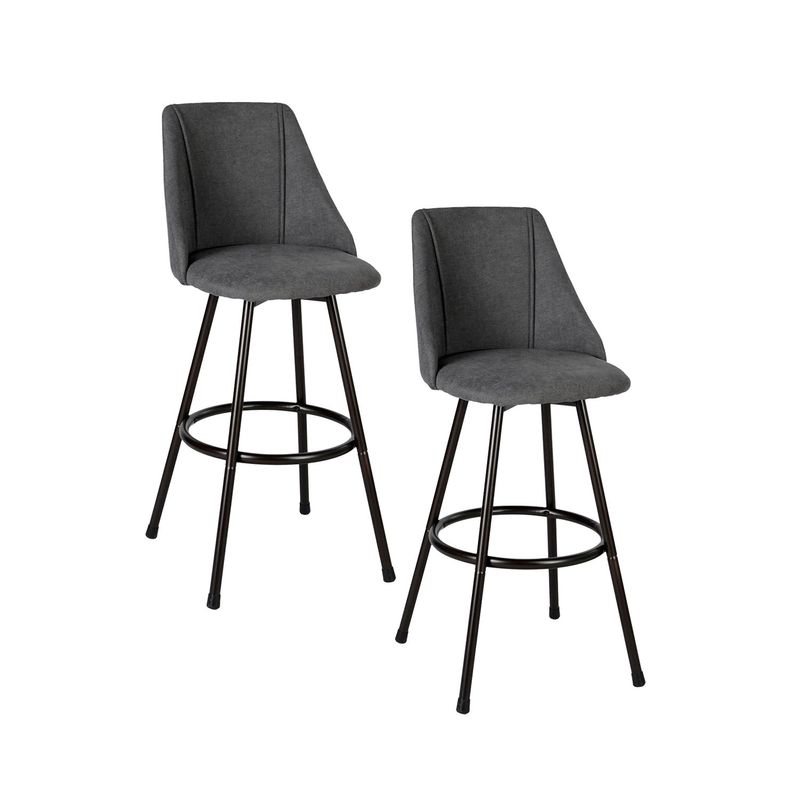 NOVAHUS - Pack 2 Piso de Bar Binger Grafito