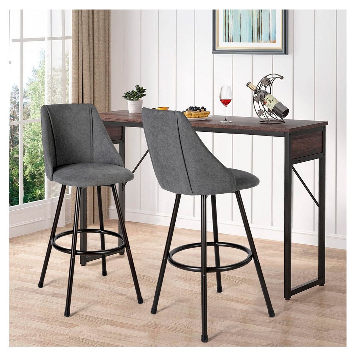 NOVAHUS - Pack 2 Piso de Bar Binger Grafito