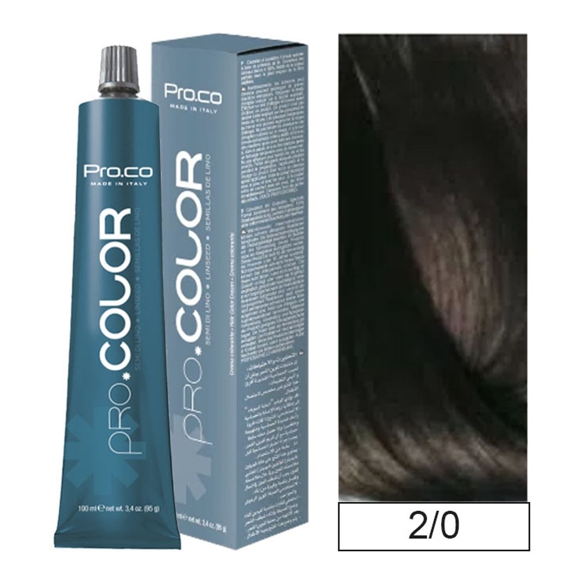 PROCO - Tintura Permanente Pro.color 2/0 100ml + Oxidante.